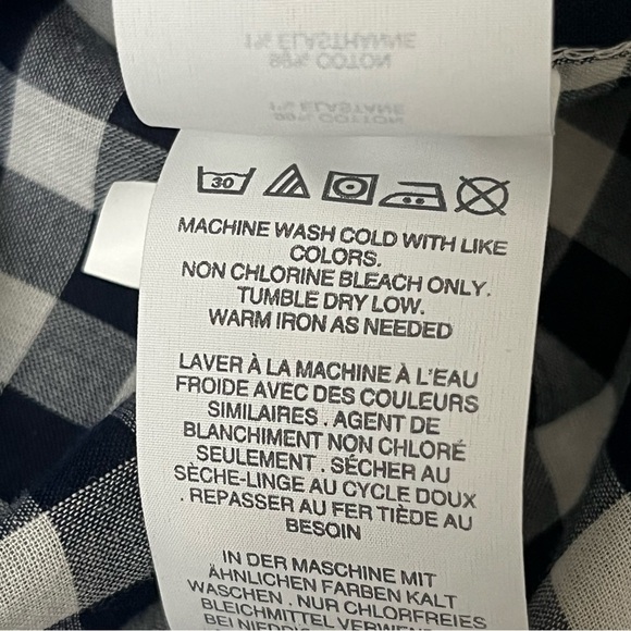 J.Crew Classic-Fit Boy Shirt in Crinkle Gingham Black White Check 00 Preppy - Picture 8 of 11